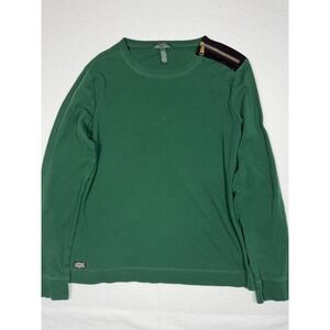 Lauren Jeans Co Ralph Lauren Green Long Sleeve shirt Women's XL Zipper Detail‎